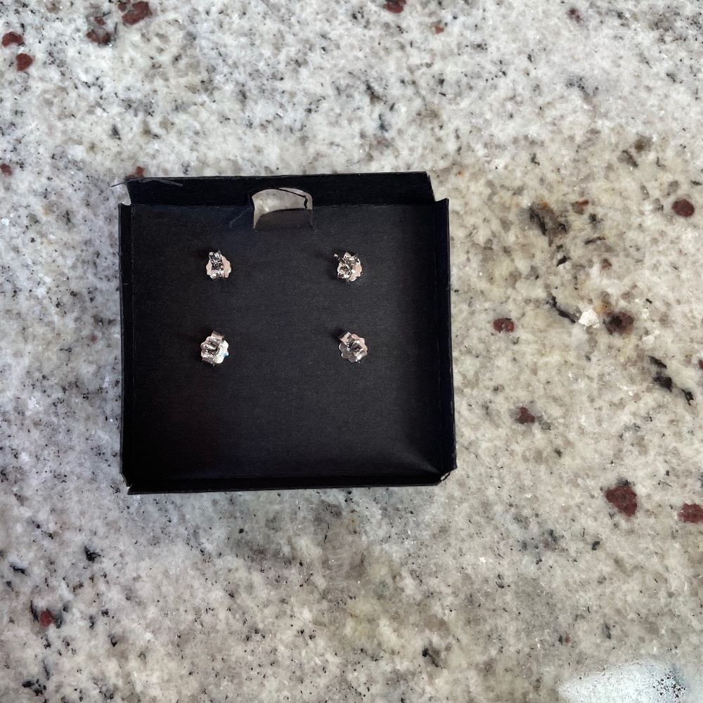 2-Pc. Set Cultured Freshwater Pear& White SapphireStud Earrings in Sterling Silv - Picture 4 of 4